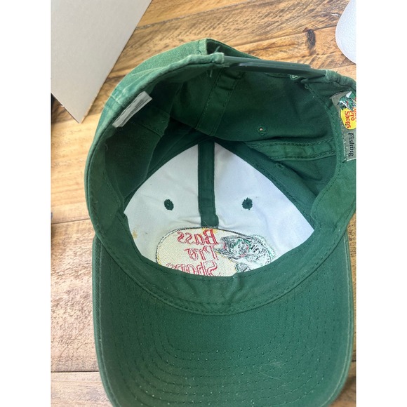 Bass Pro Shops Forest Green Snapback Trucker Hat Gone Fishing Logo Cap - Picture 7 of 10